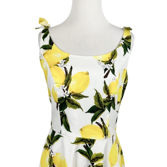 Bbonfinedress Lemon Print Summer Dress Pinup Size Medium - Picture 2 of 9